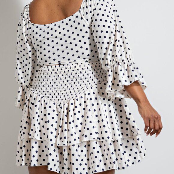Plus Size Polka Dot Two-Piece Set - Picture 3 of 3